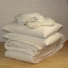 linen bedding set white color