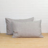 Linen pillowcases in light grey melange. Set of two pillowcases