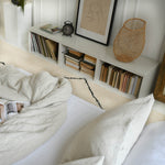 linen bedding set white color